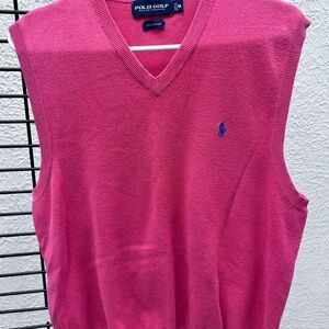 Ralph Lauren Pink V-Neck Sweater Vest